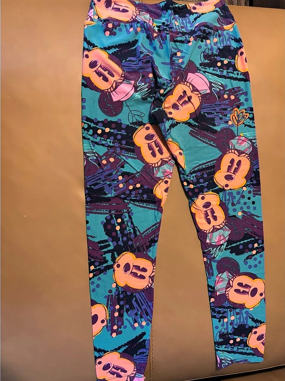 LuLaRoe Disney Minnie Mouse Leggings Printed Leggings Blue & Purple